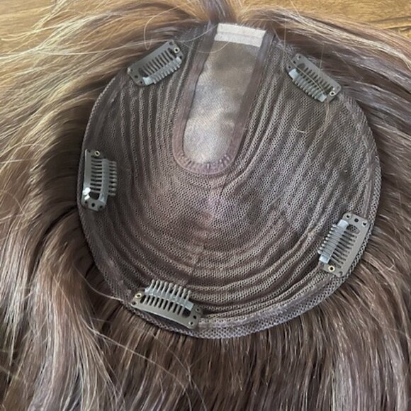 Uniwigs 7"x8" Courtney | Mono Part | Right Part Remy Human Hair Topper - Picture 3 of 5